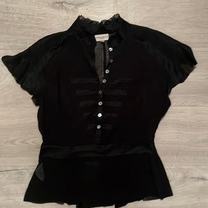 Vintage Karen Millen Black Silk Blouse